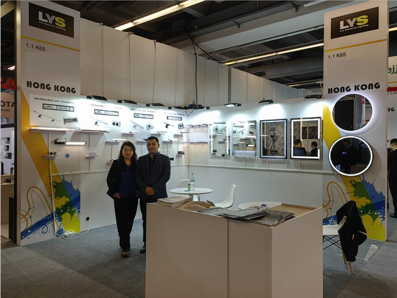 Ang aming LED Mirror showcase sa ISH Frankfurt 2023 - Balita - Ningbo Lux universe Lighting Technology Co., Ltd.