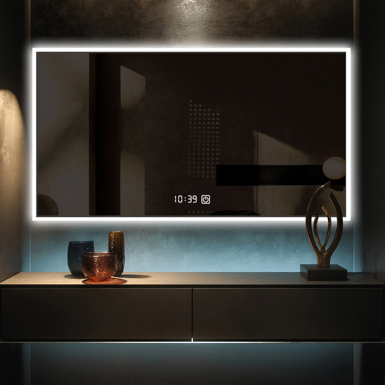 Customized Wall Mounted LED Lighted Bathroom Salon Mirror