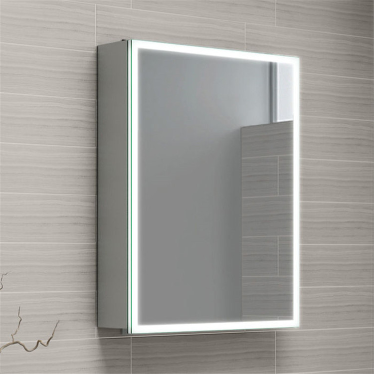 LED Lighted Mirror Cabinet na may Single Mirror Door