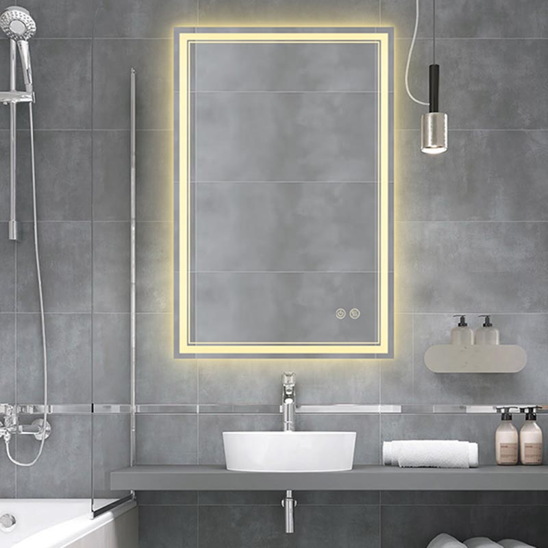 Rectangle LED Bathroom Mirror na May Tamang Anggulo