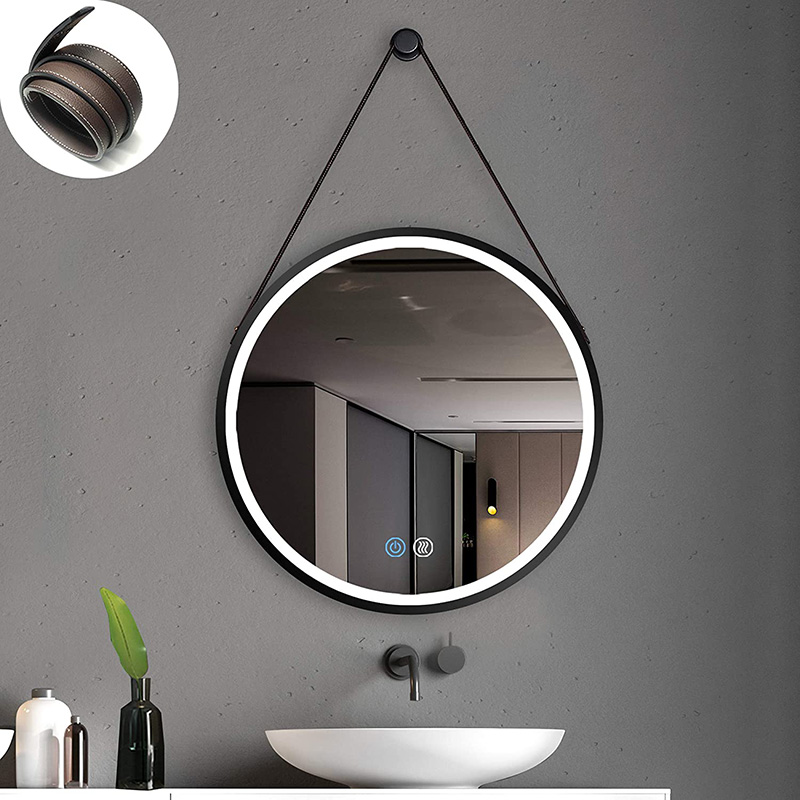 Round Hotel LED Bathroom Mirror na May Belt